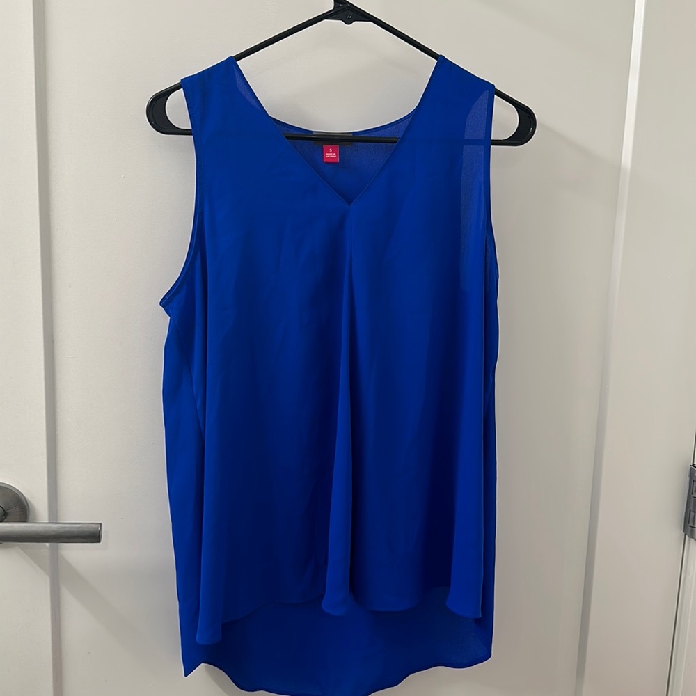 Vince Camuto size small cobalt blue sleeveless blouse